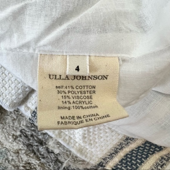 Ulla Johnson Womens paneled striped raw hem open blazer size 4 - Picture 9 of 10